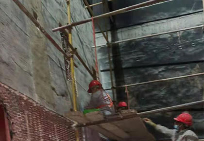 朔州电厂流化床锅炉浇注料施工