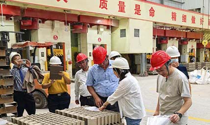 国外客户来我厂参观-压力机车间